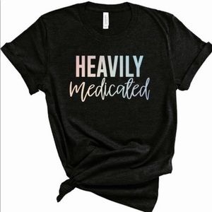 Heavily Medicated Holographic Boyfriend Tee